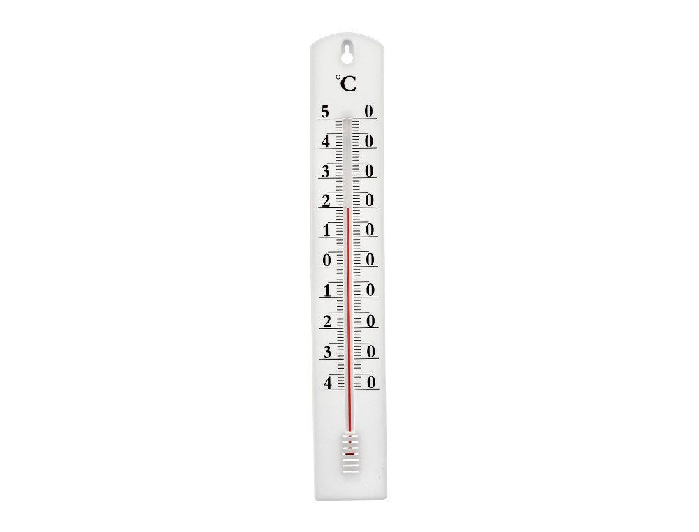 THERMOMÈTRE MURAL JPC POLYSTYRÈNE 42X195MM COLORIS BLANC