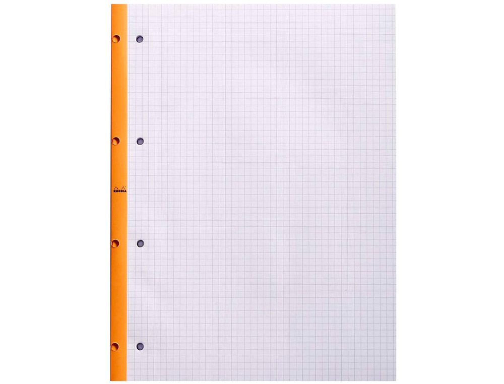 BLOC AGRAFE RHODIA A4+ 21X31,8CM 160 PAGES 5X5MM MICROPERFOREES DETACHABLES 4 TROUS LOT 3 UNITES