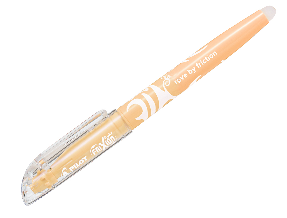 SURLIGNEUR PILOT FRIXION LIGHT NATURAL EFFACABLE       POINTE MOYENNE BISEAUTEE      COLORIS ORANGE CLAIR