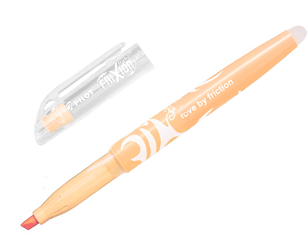 SURLIGNEUR PILOT FRIXION LIGHT NATURAL EFFACABLE       POINTE MOYENNE BISEAUTEE      COLORIS ORANGE CLAIR