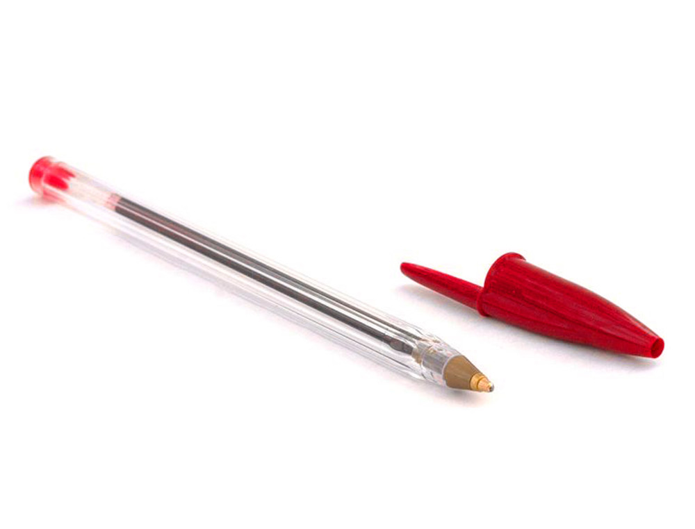 STYLO-BILLE BIC CRISTAL CRITURE MOYENNE 0.5MM ENCRE CLASSIQUE BILLE INDFORMABLE CAPUCHON COULEUR ENCRE ROUGE