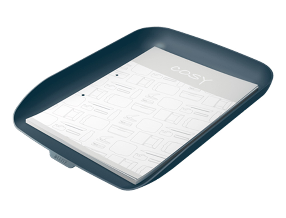 CORBEILLE A COURRIER LEITZ COSY PLASTIQUE GRIS 358X268X43MM