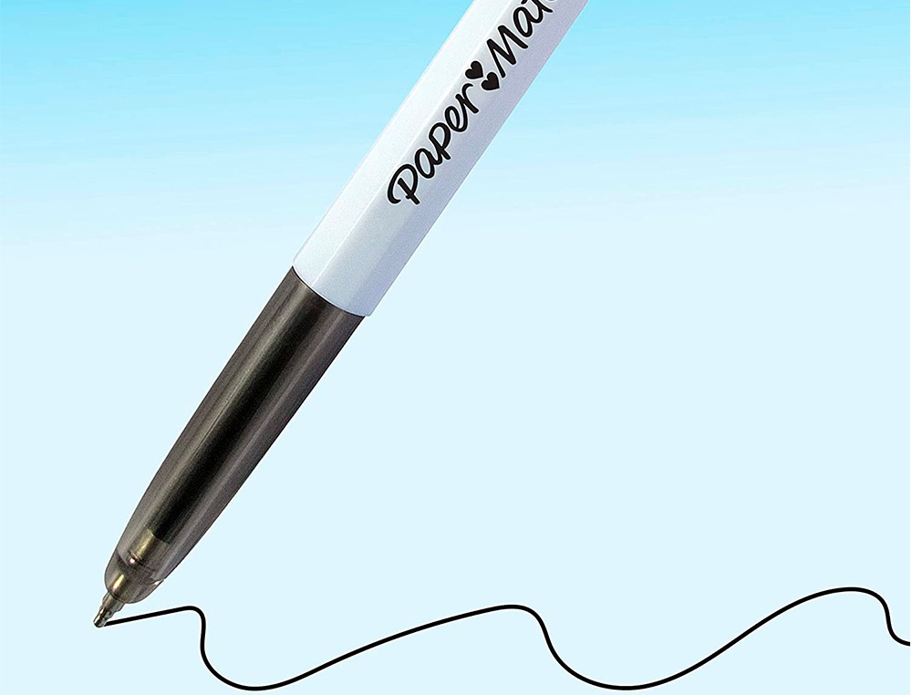 STYLO-BILLE KILOMETRICO PAPER MATE POINTE MOYENNE 1MM ENCRE NOIR