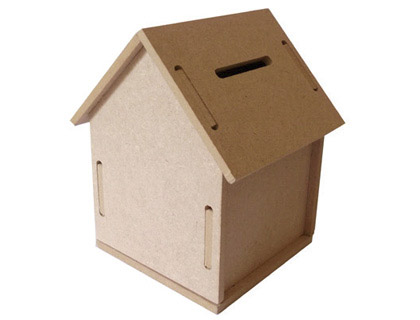 TIRELIRE EN BOIS CULTURE CLUB CONSTRUIRE ET DCORER MDF 10X10X12CM