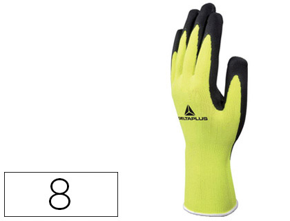 GANT TRICOT DELTAPLUS POLYESTER FLUO ENDUCTION MOUSSE LATEX JAUGE 13 TAILLE 8 PAIRE