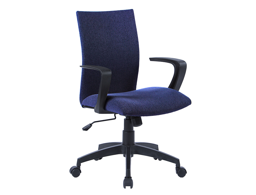 CHAISE BUREAU Q-CONNECT ROTATIVE BASE METAL TISSU     MAXIMUM SUPPORTE 130KG        895+110X550X580MM COLORIS BLEU