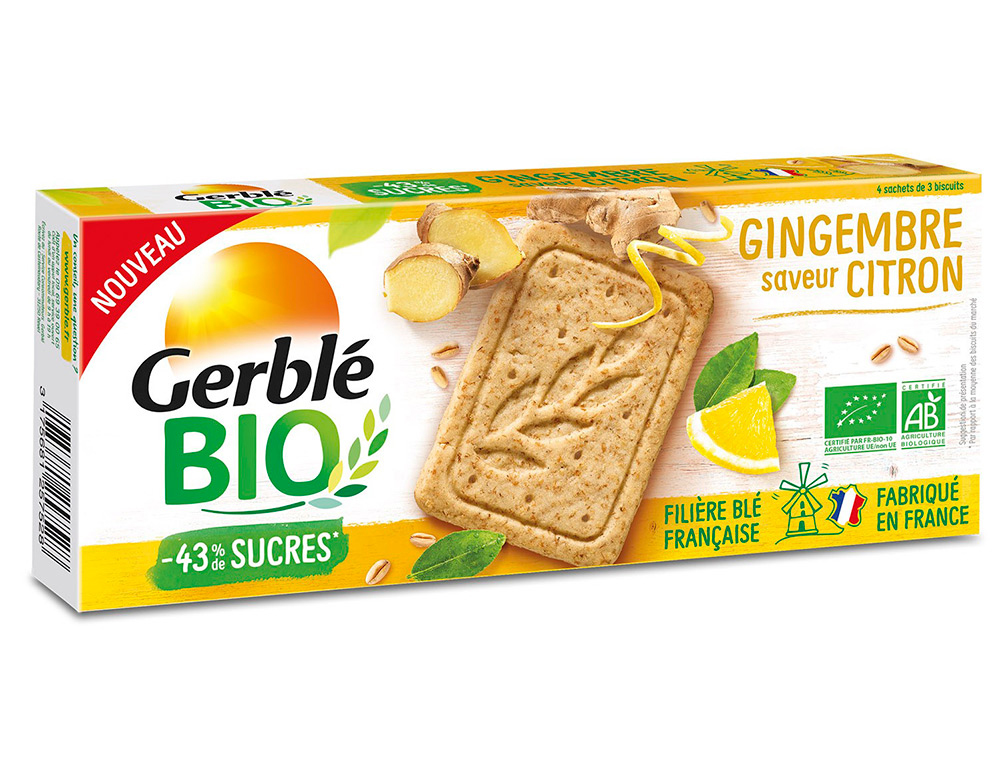 BISCUITS GERBLE BIO GINGENBRE SAVEUR CITRON 33G