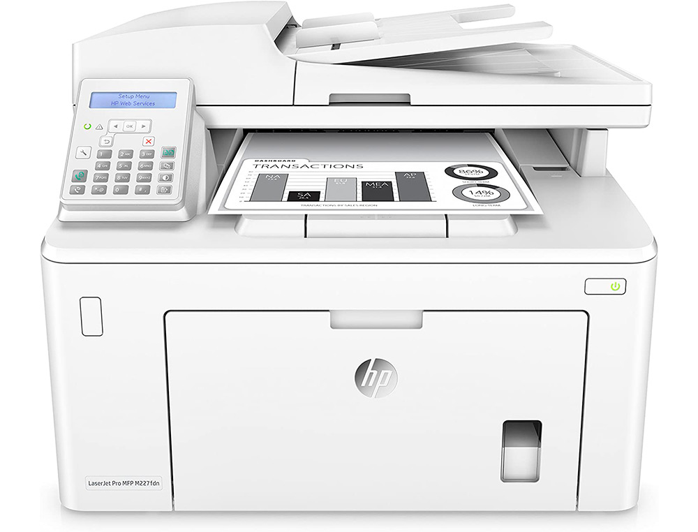 IMPRIMANTE MULTIFONCTION HP LASERJET PRO M227FDW DUPLEX   WIFI 28 PPM BAC 250 FEUILLES  SCANNER  PHOTOCOPIEUSE