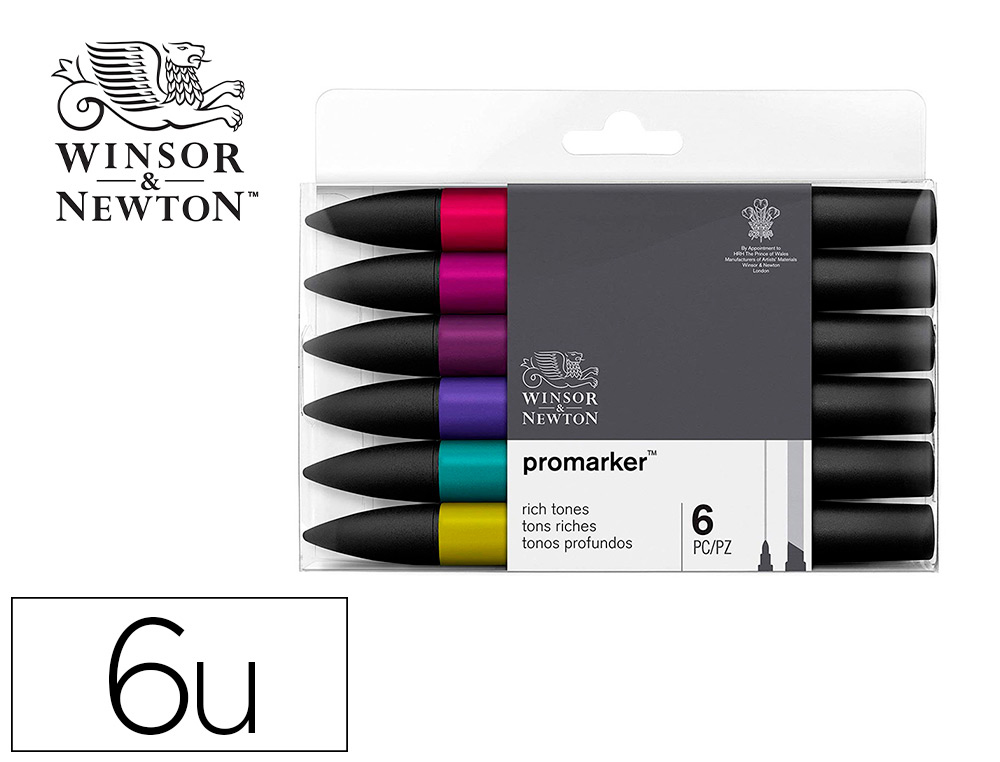 SET DE 6 PROMARKER WINSOR & NEWTON TON RICHES