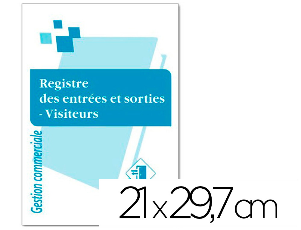 REGISTRE DES ENTR ES ET SORTIES - VISITEURS - FORMAT  : 21 X 29,7 CM - 40 PAGES + 4 DE COUVERTURE