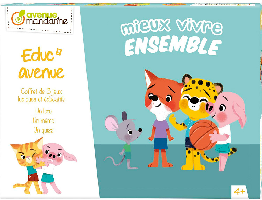 EDUC'AVENUE CLAIREFONTAINE MIEUX VIVRE ENSEMBLE - 3 JEUX   PARTAGER.