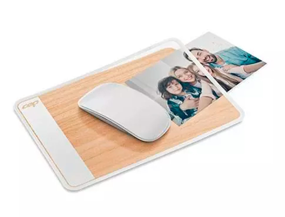TAPIS DE SOURIS CEP BLANC ET HETRE 210X150MM EP 2MM