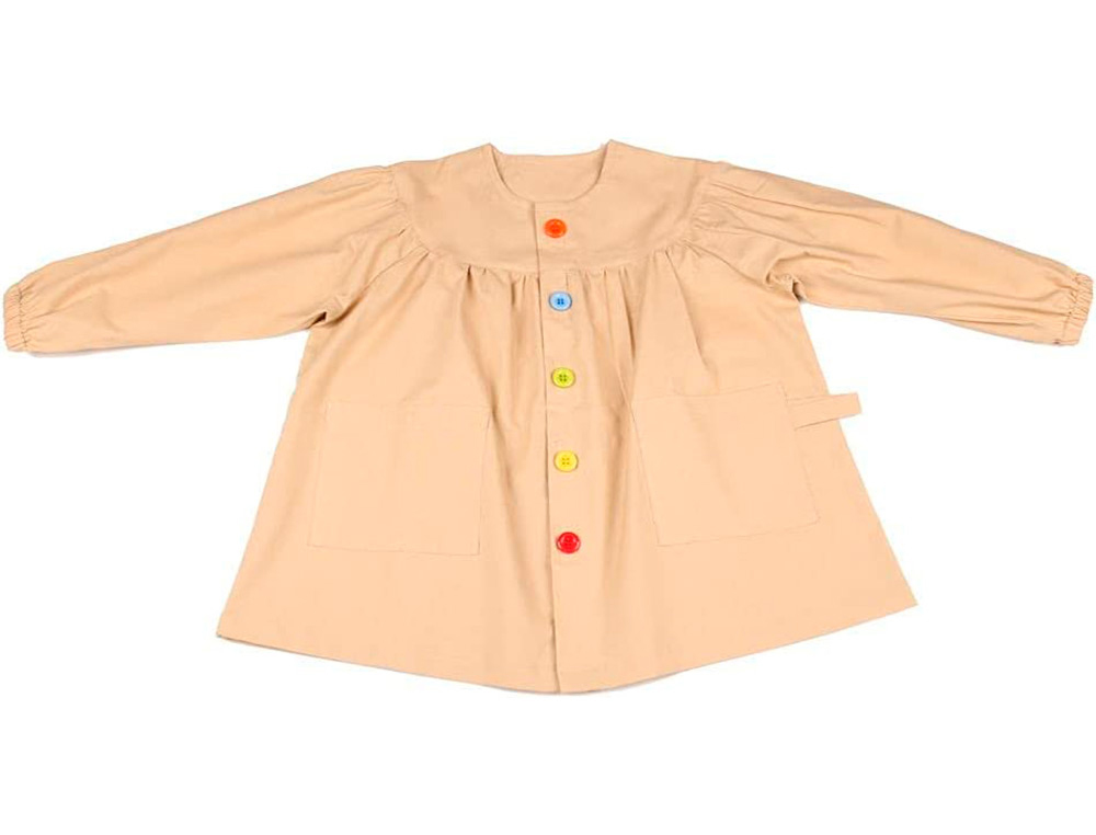 BLOUSE PEINTURE OZ INTERNATIONAL JUNIOR XS 3-5   ANS COTON COLORIS BEIGE