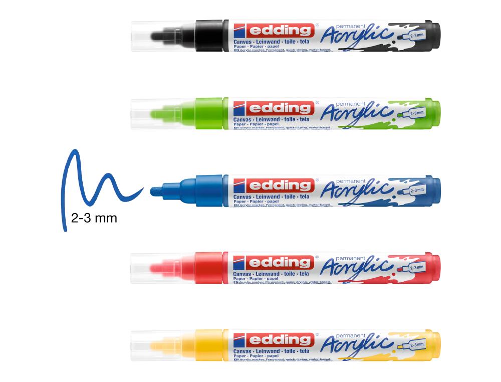MARQUEUR EDDING 5100 BOITE DE 5 COULEURS ASSORTIS