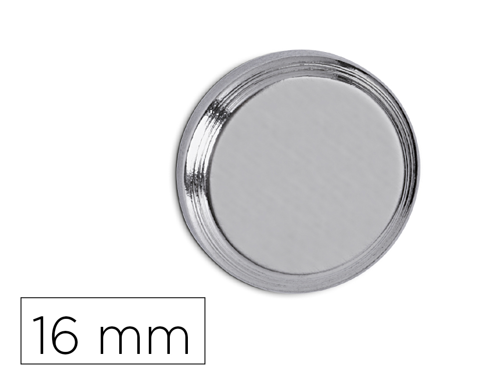 AIMANT MAUL NEODYME DIAM. 16MM COLORIS ARGENT CLAIR