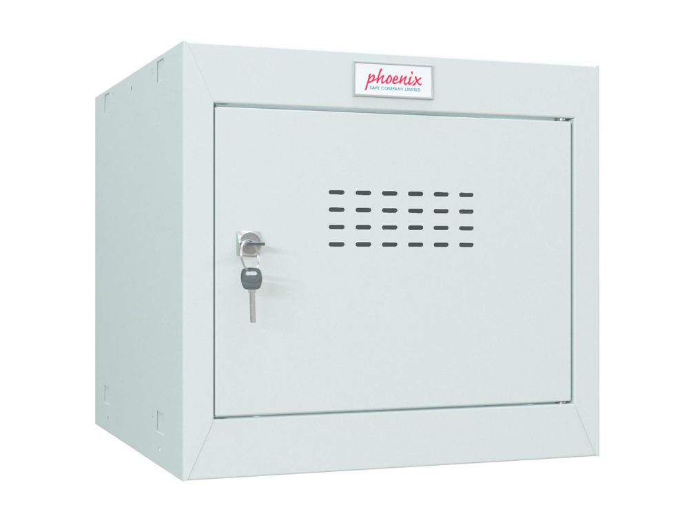 CASIER CUBE PHOENIX TAILLE 1 SERRURE A CLE COLORIS GRIS    CLAIR