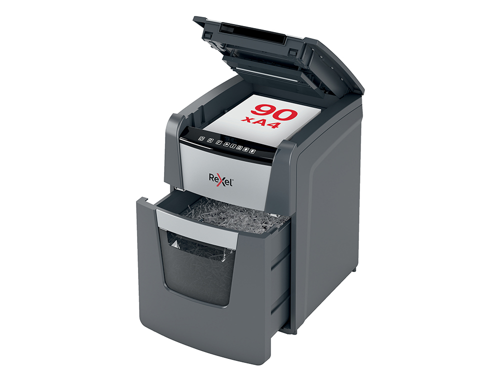 DESTRUCTEUR DE DOCUMENTS REXEL AUTOMATIQUE OPTIMUM     AUTOFEED+ 90X P4 90F          CORBEILLE 34L