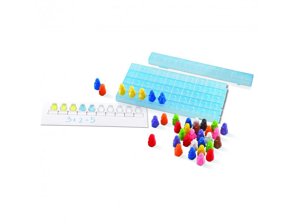 JEUX MATHEMATIQUES LEARNING RESOURCES PINGOUINS SUR LA    GLACE 100 PINGUOINS 10        BARRETTES ET IDEES ACTIVITES