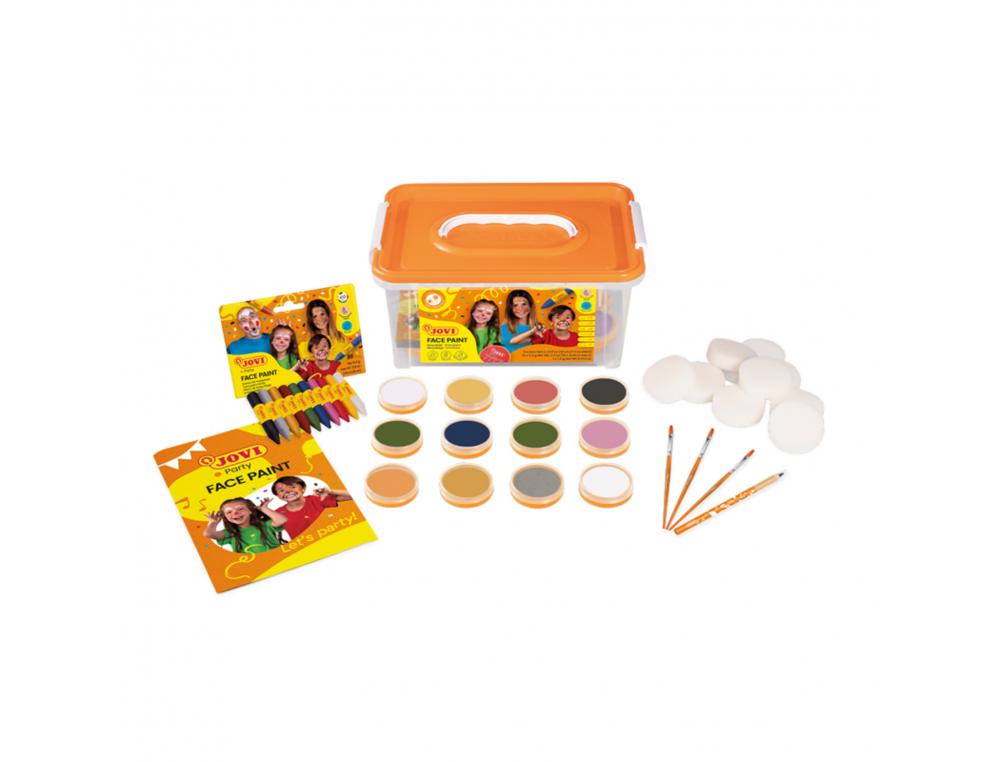 KIT MAQUILLAGE JOVI CLASSPACK 6 FLACONS 8ML COLORIS         ASSORTIS 9 CRAYONS 8 EPONGES  3 PINCEAUX + 1 GUIDE