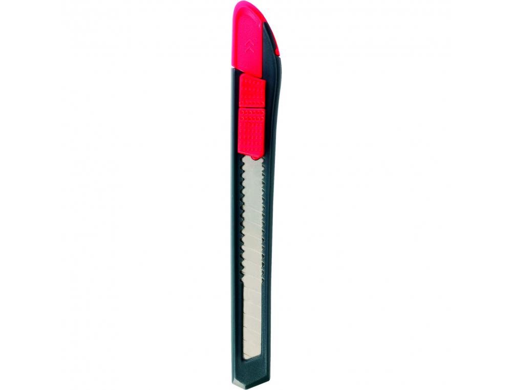 CUTTER PLASTIQUE MAPED LAME 9MM CURSEUR SECURITE BLOCAGE  MANUEL + CASSE LAMES