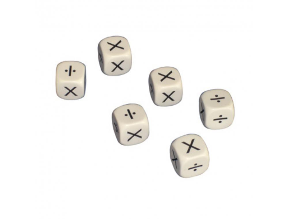 JEU DE 6 DES CULTURE CLUB MULTIPLICATION ET DIVISION 16 MM