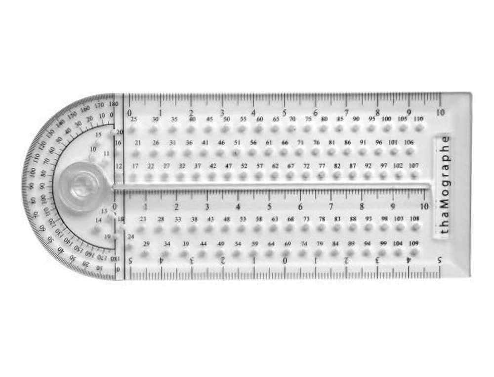 THAMOGRAPHE CODAMEX 4 OUTILS EN 1 EQUERRE COMPAS           RAPPORTEUR REGLE PLASTIQUE    TRANSPARENT