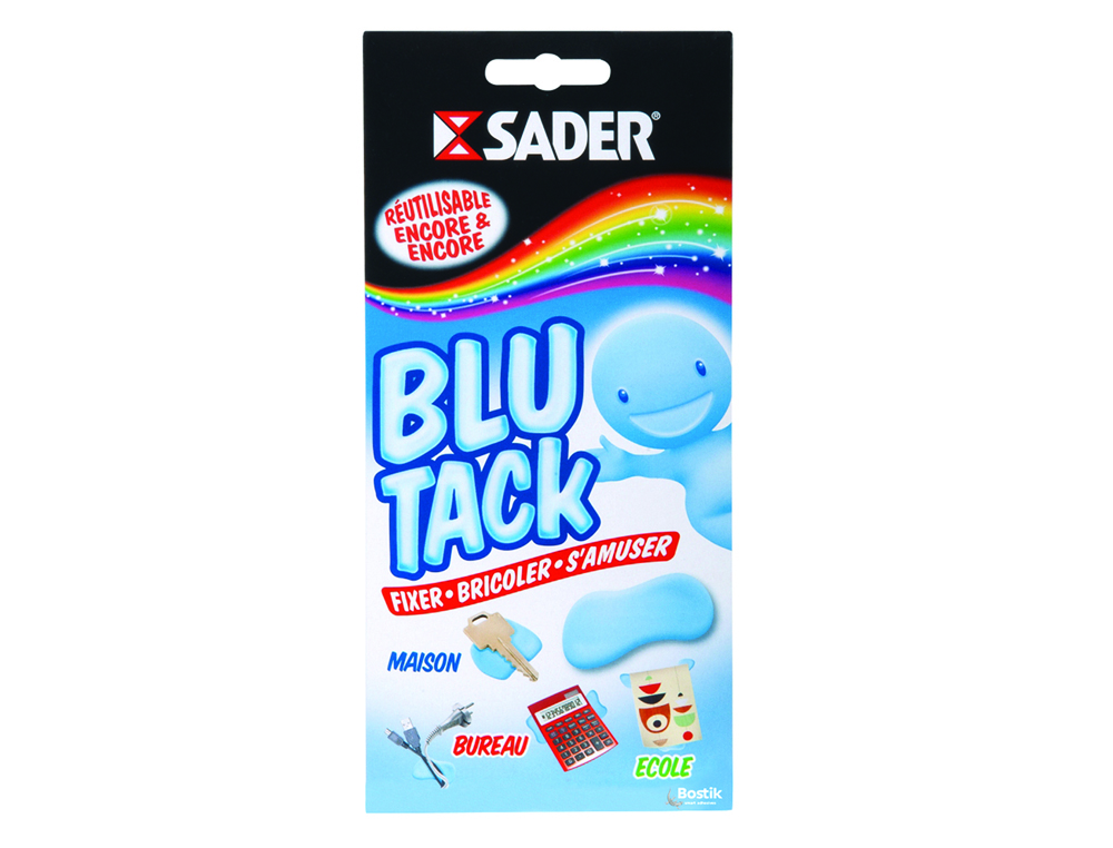 ETUI PATE ADHESIVE BLU TACK SADER SURFACES NON POREUSES   100G