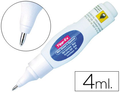 STYLO CORRECTEUR TIPP-EX SHAKE'N SQUEEZE ERGONOMIQUE APPLICATEUR BILLE 4ML DBIT RGUL PAR PRESSION