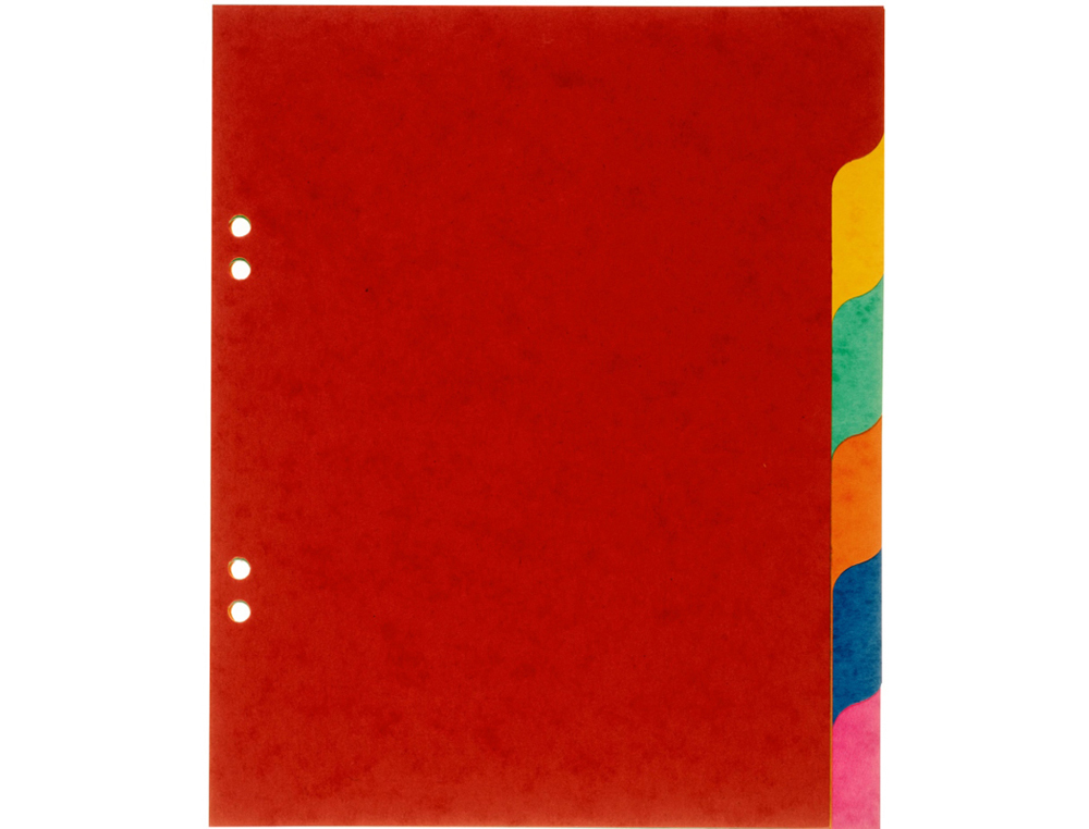 INTERCALAIRES COUTAL CARTE LUSTRE FORMAT COLIER 17X22CM 6 POSITIONS 4 TROUS POUR ANNEAUX 80MM/103MM COLORIS ASSORTIS