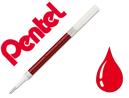 RECHARGE PENTEL ROLLER ENCRE GEL ENERGEL BL57/BL77/BL107 LARGEUR MOYENNE COLORIS ROUGE