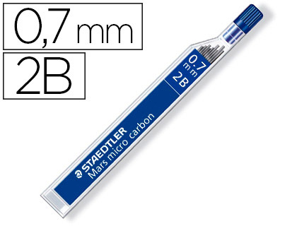 MINE STAEDTLER MARS 0.7MM 2B MICRO CARBON 250 RSISTANTE PAPIER CARTON TUI 12 UNITS