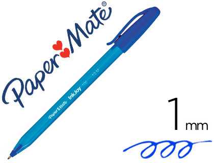 STYLO-BILLE PAPER MATE INKJOY 100 CAP CRITURE FINE BLEU