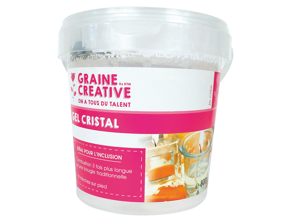 GEL CRISTAL DTM POUR BOUGIES INCOLORE POT 800G