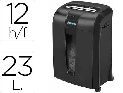 DESTRUCTEUR FELLOWES 73CI COUPE CROISE 4X38MM A4 TRS CONFIDENTIEL DTRUIT TROMBONES AGRAFES CD CB 23L 372X532X274MM
