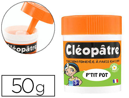 COLLE CLOPTRE BLANCHE COLLAGE PAPIER SPATULE INTGRE ODEUR AMANDE POT 50G