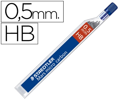 MINE GRAPHITE STAEDTLER MARS MICRO 0.5MM HB CARBON PAPIER STANDARD DESSIN TOUS PORTEMINES TUI 12 UNITS