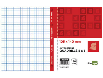 MANIFOLD AUTOCOPIANT LIDERPAPEL 105X140MM QUADRILL 5X5 50 DUPLIS