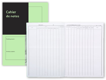 CAHIER DE NOTES LE DAUPHIN MATIRES PRIMPRIMES PAPIER EXTRA BLANC 90G 16 PAGES