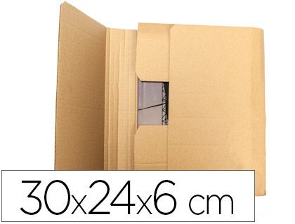 BOTE CARTON Q-CONNECT SPCIALE EMBALLAGE LIVRES CATALOGUES REVUES DOSSIERS MONTAGE FACILE CANNELURE 3MM 300X240X60MM