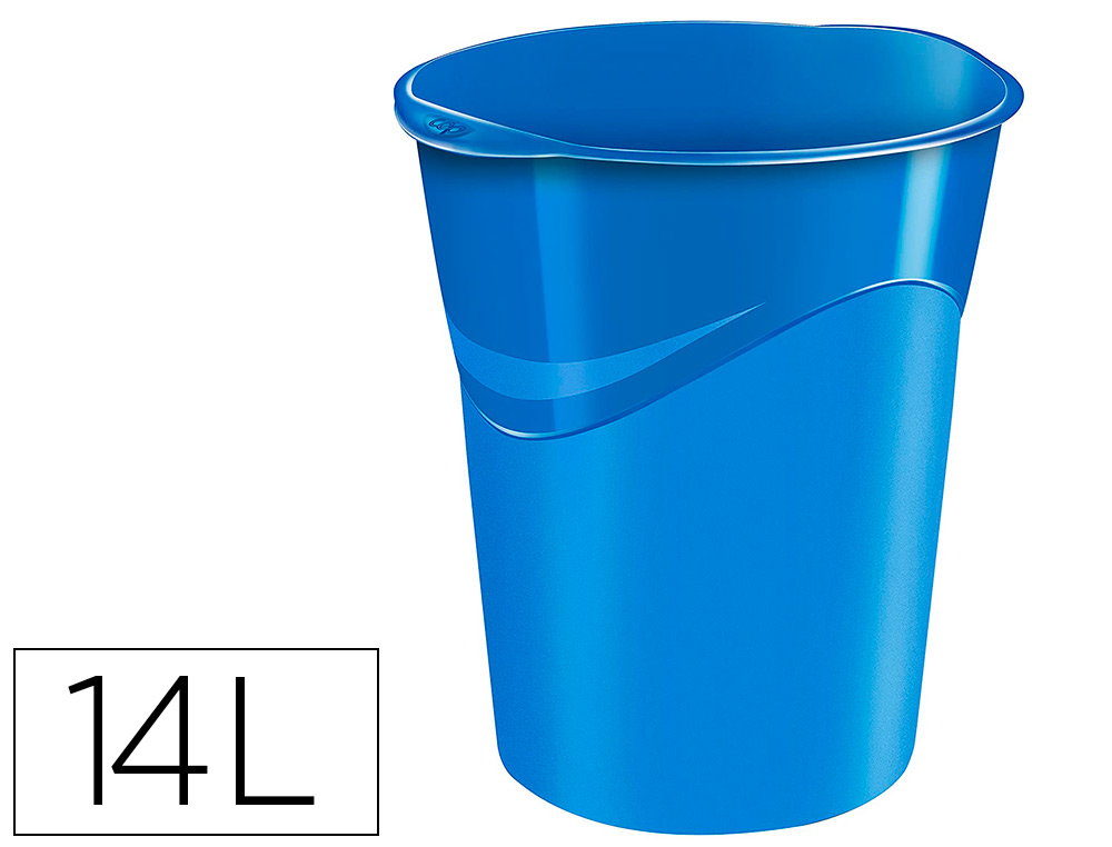 CORBEILLE PAPIER CEP PRO POLYPROPYLNE RSISTANT RECYCLABLE FORME CONIQUE CAPACIT 14L 305X290X334MM COLORIS GLOSS BLEU