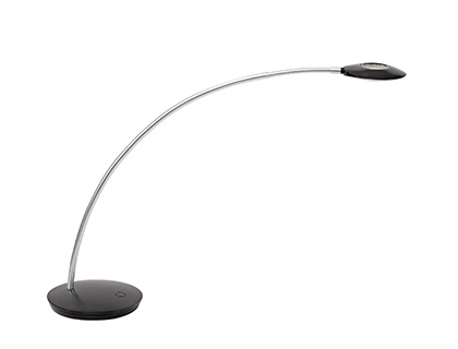 LAMPE BUREAU ALBA LED AERO ALUMINIUM ABS BRAS FLEXIBLE   TETE ORIENTABLE BASSE         CONSOMMATION 4W ALLUMAGE