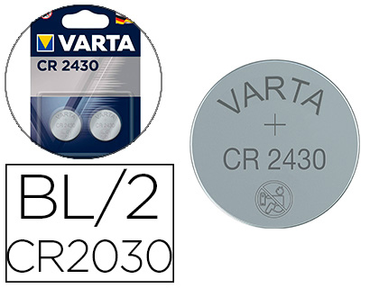 PILE BOUTON VARTA LITHIUM CR2430 3V BLISTER 2 UNITES