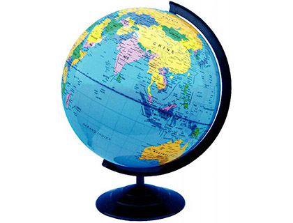 GLOBE TERRESTRE WONDAY PLASTIQUE NON LUMINEUX DIAMTRE 32CM