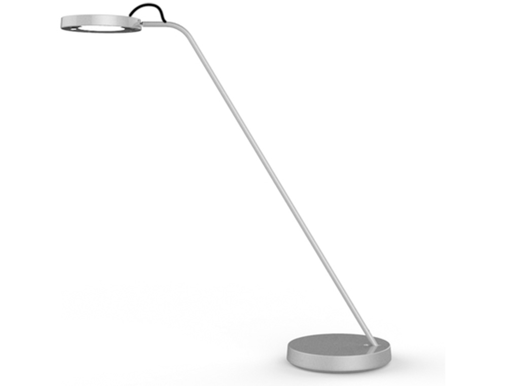 LAMPE BUREAU UNILUX EYELIGHT LED 6,5W NIVEAU LUMINOSITE REGLABLE MANUEL OU AUTOMATIQUE COLORIS GRIS METAL