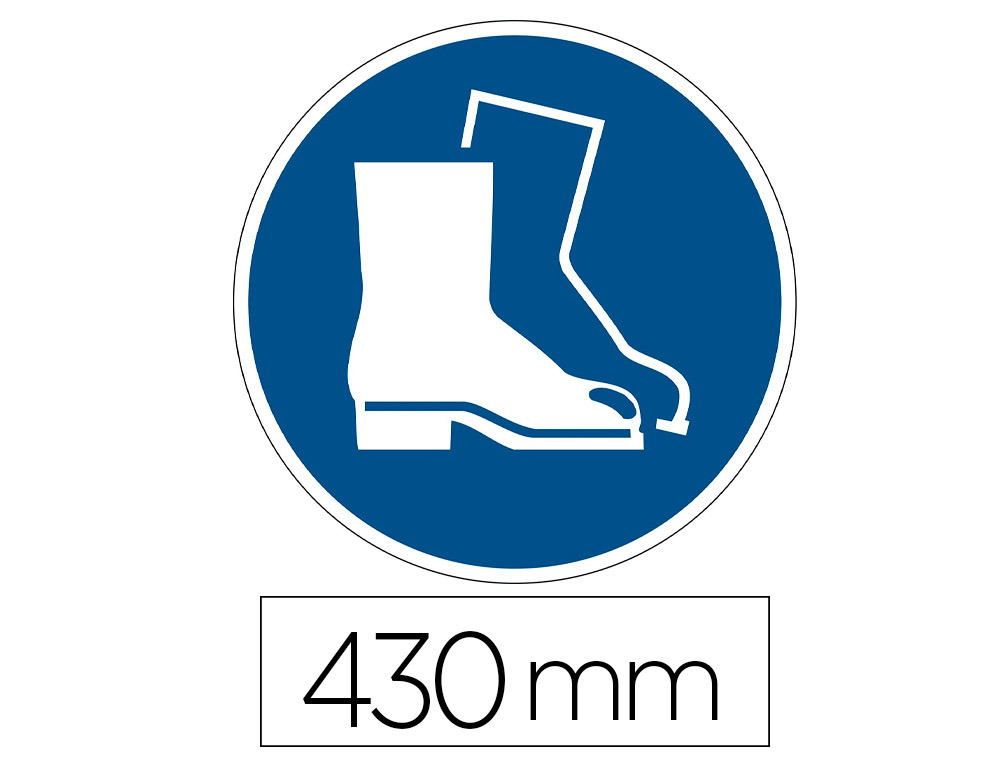 STICKER SOL DURABLE CHAUSSURES SECURITE OBLIGATOIRES ANTIDERAPANT RESISTE ABRASION DECHIRURES DIAMETRE 430MM BLEU