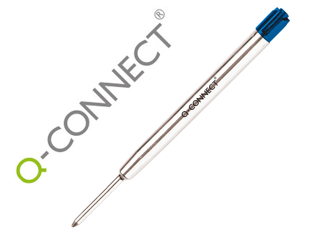 RECHARGE Q-CONNECT UNIVERSELLESTYLO-BILLE TYPE PARKER       LARGEUR MOYENNE COLORIS BLEU