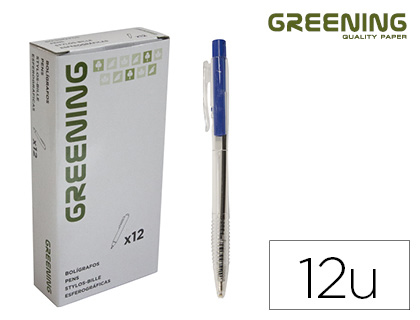 STYLO GREENING RTRACTABLE COLORIS BLEU