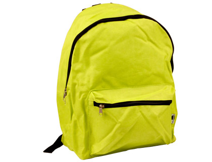 CARTABLE LIDERPAPEL 1 COMPARTIMENT RSISTANT 2 POCHES FERMETURE CLAIR BRETELLES MATELASSES 40X30X17CM VERT CITRON